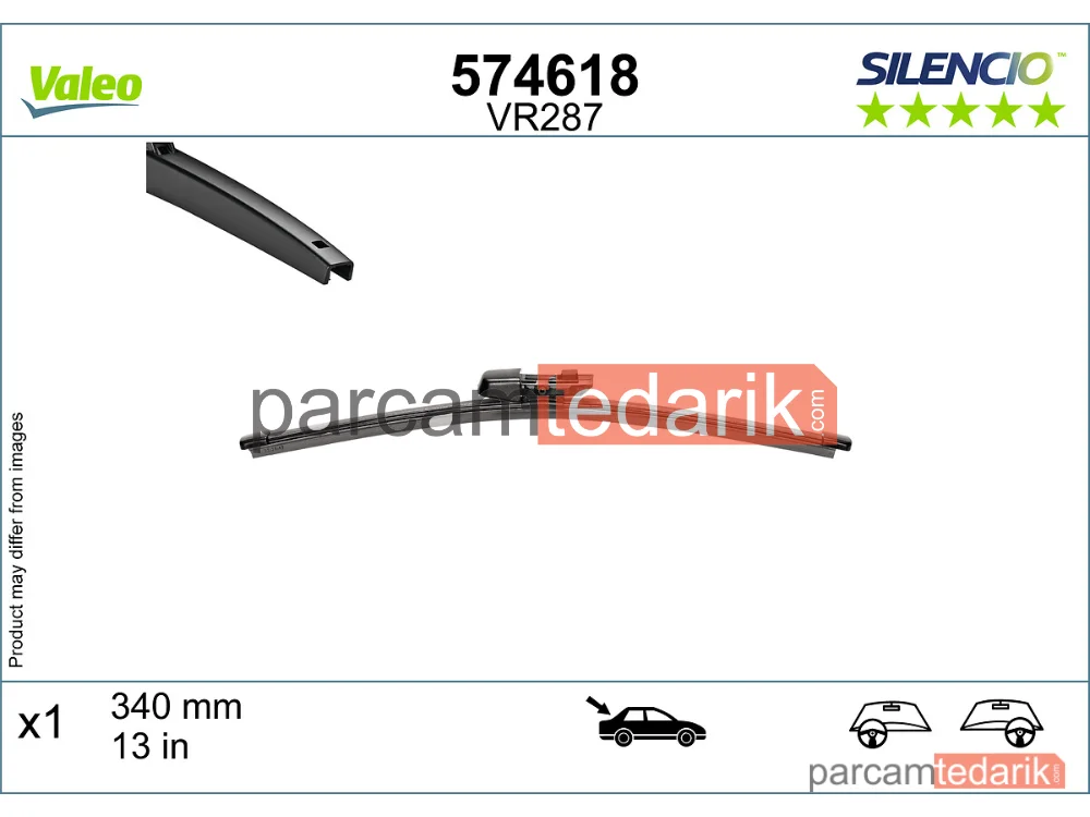 574618 | Silecek Süpürgesi Arka — Skoda Karoq, VW Tiguan, VW Golf VIII Variant